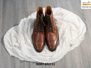 Giày Boot nam cao cổ buộc dây Wingtips BT2132 001