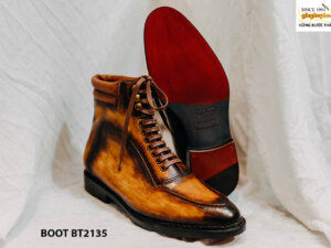 Giày da Boot nam buộc dây thủ công handmade BT2135 004