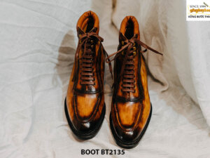 Giày da Boot nam buộc dây thủ công handmade BT2135 001