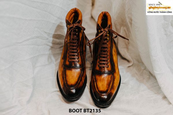 Giày da Boot nam buộc dây thủ công handmade BT2135 001
