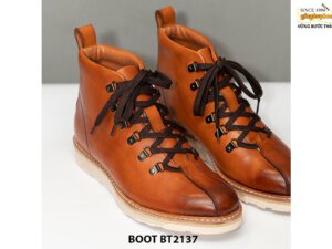 Giày da Boot nam đế bằng cao su sneaker BT2137Giày da Boot nam đế bằng cao su sneaker BT2137 002