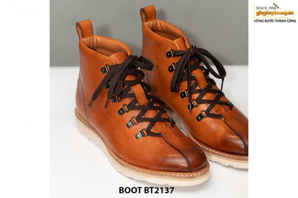 Giày da Boot nam đế bằng cao su sneaker BT2137Giày da Boot nam đế bằng cao su sneaker BT2137 002