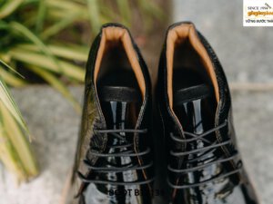 Giày da namChukka Boot da đen bóng BT2139 006
