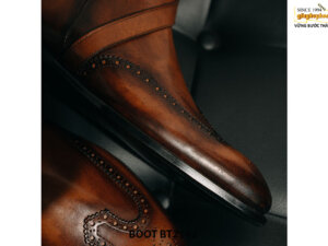 Giày da Boot nam dây kéo Wingtips BT2142 006