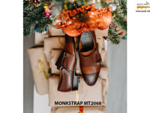 Giày da nam phối 2 màu đẹp Double Monkstrap MT2068 006