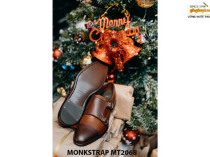Giày da nam phối 2 màu đẹp Double Monkstrap MT2068 005