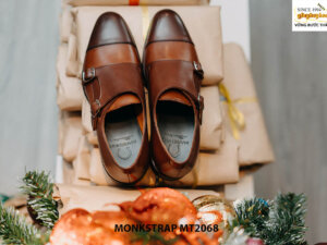 Giày da nam phối 2 màu đẹp Double Monkstrap MT2068 003