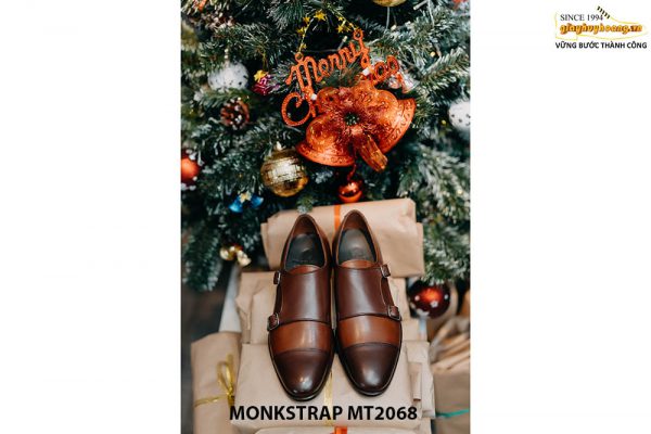 Giày da nam phối 2 màu đẹp Double Monkstrap MT2068 002