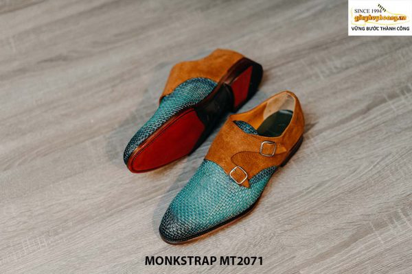 Giày da nam dùng da đan xen Double Monkstrap MT2071 005