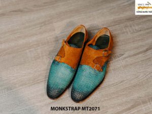 Giày da nam dùng da đan xen Double Monkstrap MT2071 001
