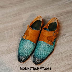 Giày da nam dùng da đan xen Double Monkstrap MT2071 001