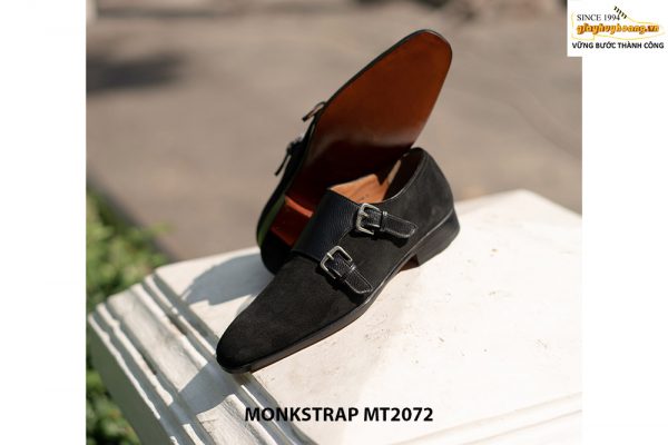 Giày da lộn nam không buộc dây Double Monkstrap MT2072 003