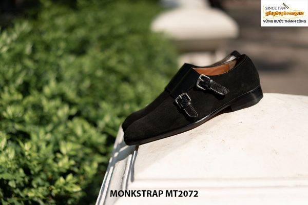 Giày da lộn nam không buộc dây Double Monkstrap MT2072 002