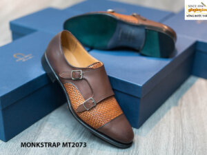 Giày da nam cao cấp đế khâu Double Monkstrap MT2073 004