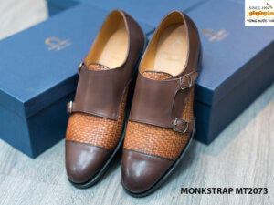 Giày da nam cao cấp đế khâu Double Monkstrap MT2073 001