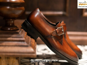Giày da không buộc dây nam mũi trơn Monkstrap MT2076 007