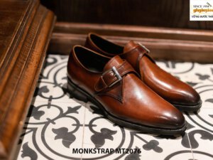 Giày da không buộc dây nam mũi trơn Monkstrap MT2076 006
