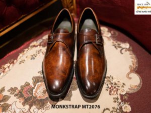Giày da không buộc dây nam mũi trơn Monkstrap MT2076 005