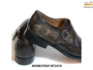 Giày da nam cao cấp đánh màu thủ công Monkstrap MT2078 004