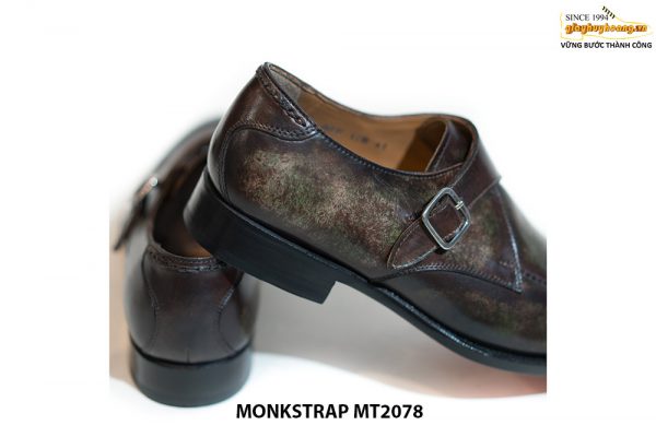 Giày da nam cao cấp đánh màu thủ công Monkstrap MT2078 004