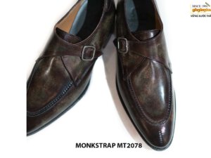 Giày da nam cao cấp đánh màu thủ công Monkstrap MT2078 003
