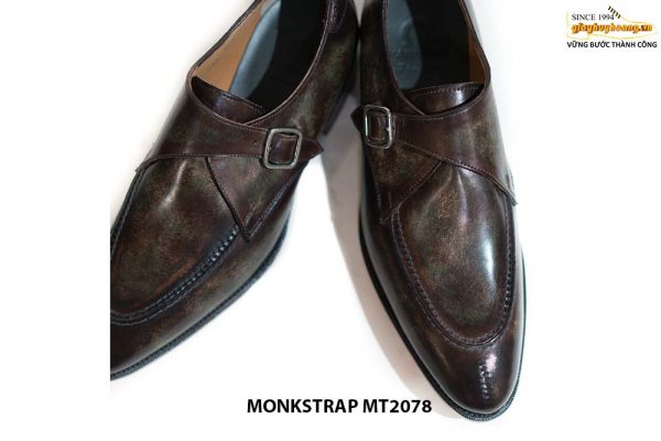 Giày da nam cao cấp đánh màu thủ công Monkstrap MT2078 003