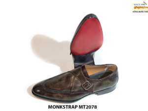 Giày da nam cao cấp đánh màu thủ công Monkstrap MT2078 002
