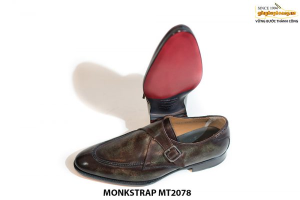Giày da nam cao cấp đánh màu thủ công Monkstrap MT2078 002