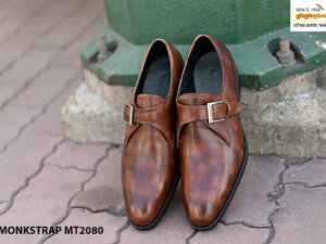 Giày da nam phong cách da đóm Monkstrap MT2080 001