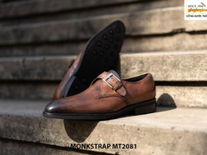Giày da nam đế cao su Single Monkstrap MT2081 003