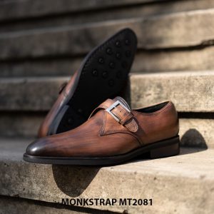 Giày da nam đế cao su Single Monkstrap MT2081 003