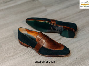 Giày lười nam không dây phối nhung Penny Loafer LF2121 005