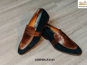 Giày lười nam không dây phối nhung Penny Loafer LF2121 004