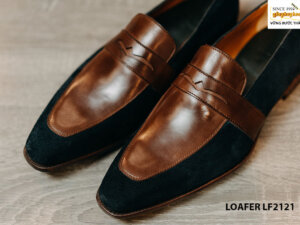 Giày lười nam không dây phối nhung Penny Loafer LF2121 003