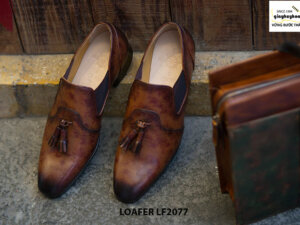Giày lười nam cao cấp thủ công tassel Loafer LF2077 001