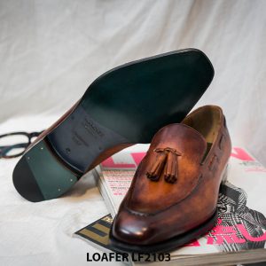 Giày lười nam đế da Goodyear Welted Tassel Loafer LF2103 004