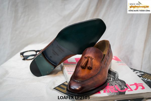 Giày lười nam đế da Goodyear Welted Tassel Loafer LF2103 004