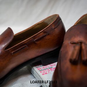 Giày lười nam đế da Goodyear Welted Tassel Loafer LF2103 003