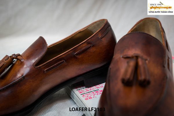 Giày lười nam đế da Goodyear Welted Tassel Loafer LF2103 003