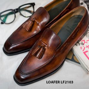 Giày lười nam đế da Goodyear Welted Tassel Loafer LF2103 002