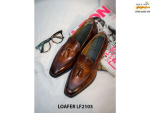 Giày lười nam đế da Goodyear Welted Tassel Loafer LF2103 001