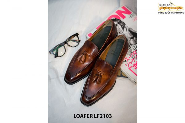 Giày lười nam đế da Goodyear Welted Tassel Loafer LF2103 001