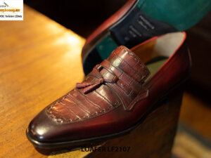 Giày da lười nam chuông đặc biệt Tassel Loafer LF2107 005