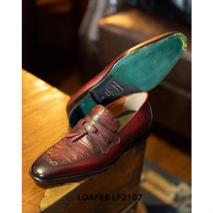 Giày da lười nam chuông đặc biệt Tassel Loafer LF2107 004