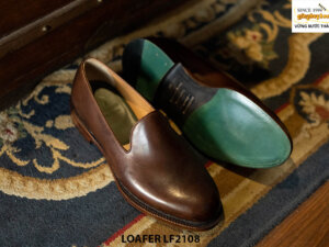 Giày da lười nam trơn Wholecut Loafer LF2108 004