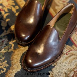 Giày da lười nam trơn Wholecut Loafer LF2108 002