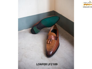 Giày lười nam da trơn phối da lộn Tassel Loafer LF2109 002