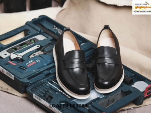 Giày lười da nam đế bằng cao su Penny Loafer LF2084 004