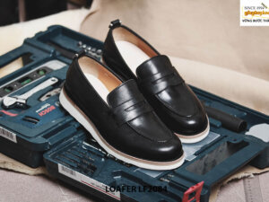 Giày lười da nam đế bằng cao su Penny Loafer LF2084 001