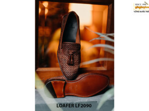 Giày lười nam chuông da đan xen thủ công Loafer LF2090 004